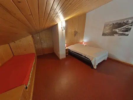Appt 3 pièces mezzanine, 6 couchages, vue pistes ski : photo 18