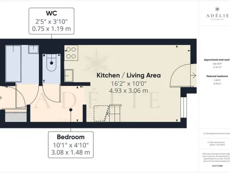 Studio mezzanine 26m² au pied des pistes à La Rosière : photo 13