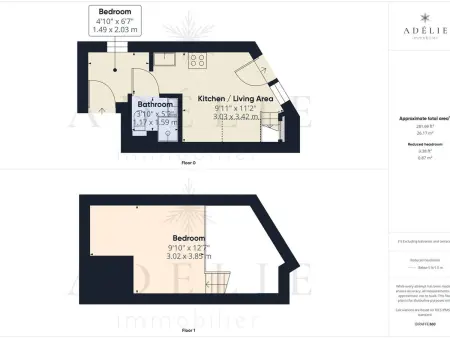 Studio mezzanine 4-5 pers à 100 m des pistes, Montvalezan : photo 10