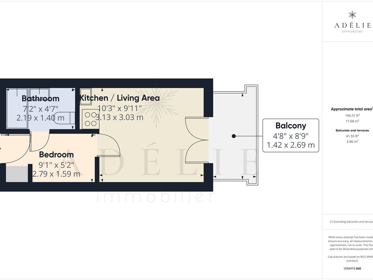 Studio 4 pers. pieds des pistes, parking, balcon sud - Photo 8