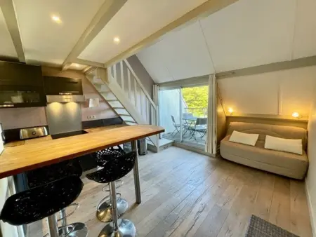 Studio mezzanine 32m² vue baie, balcon, parking, plage : photo 2