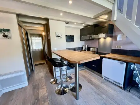 Studio mezzanine 32m² vue baie, balcon, parking, plage : photo 4