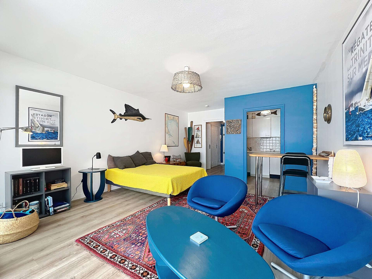 Studio rénové 33m² vue mer avec balcon à Quiberon - Photo 1