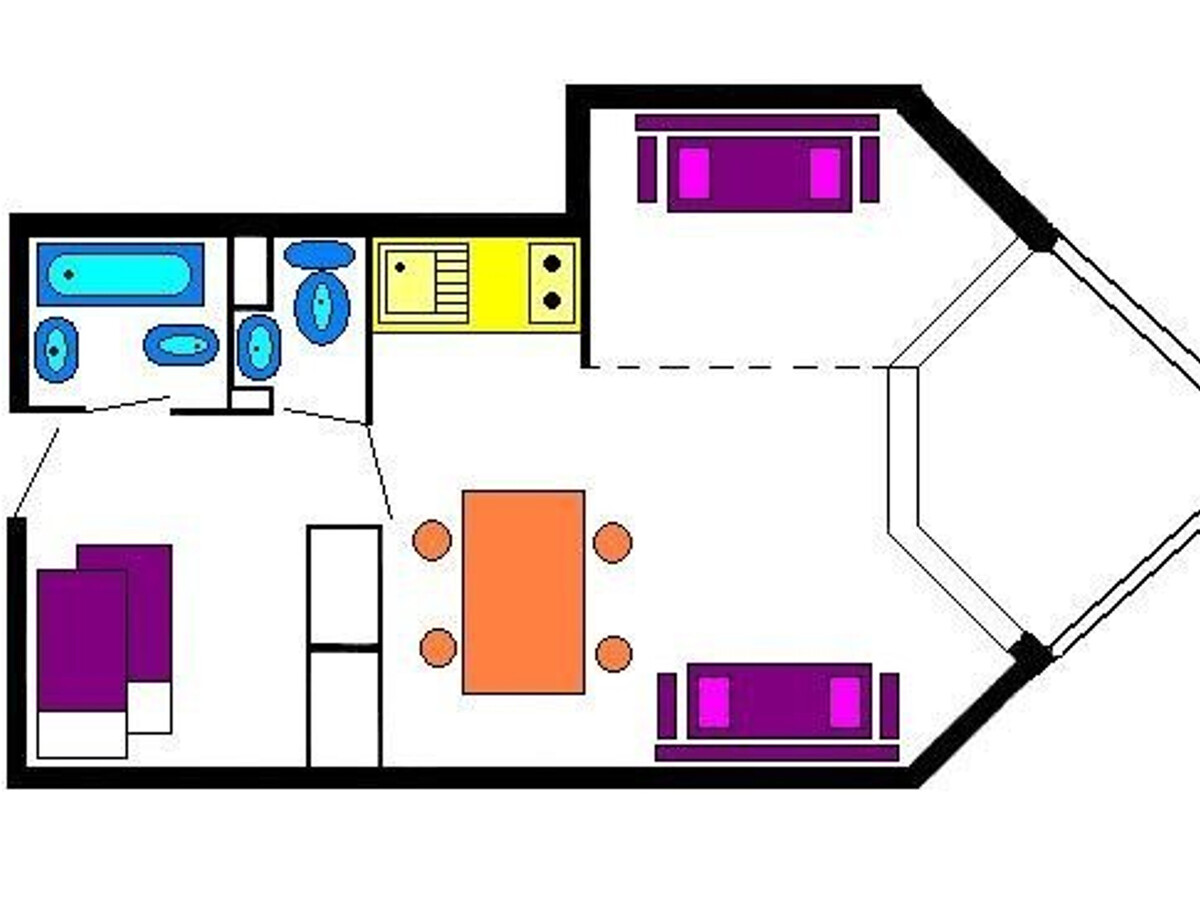 Studio-cabine 6 pers. à Vars, balcon, à 100 m des pistes - Photo 12