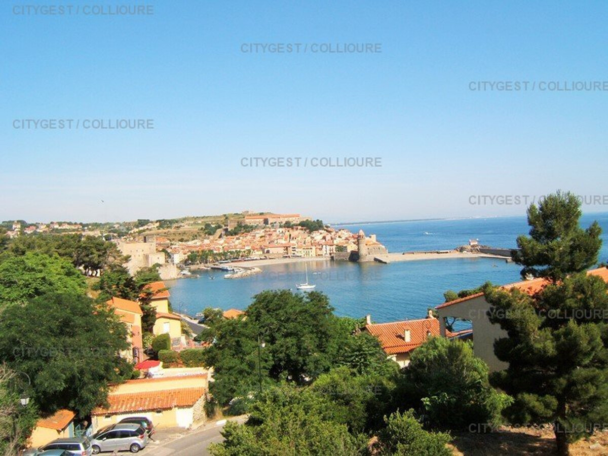 F2 Collioure vue baie, piscine et parking - Photo 1