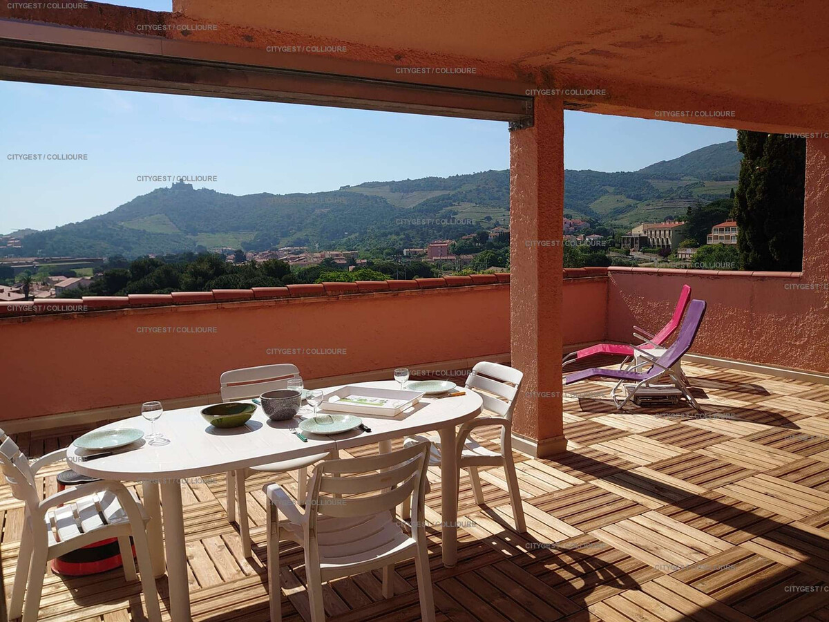 F2 Collioure, terrasse 45m² et garage privé - Photo 1
