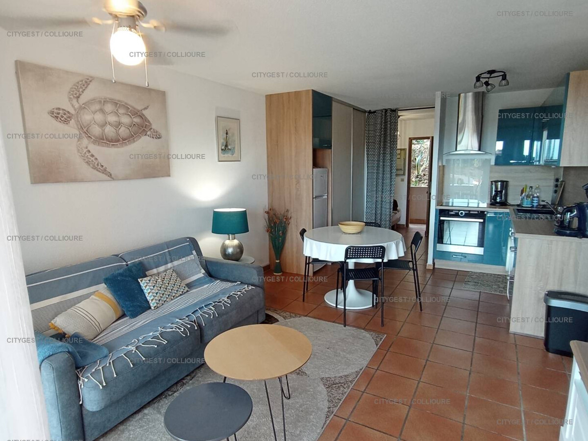 Studio rénové Collioure, vue baie et parking privé - Photo 2
