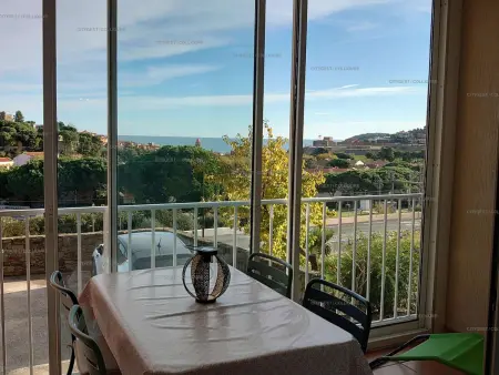 Studio rénové Collioure, vue baie et parking privé
