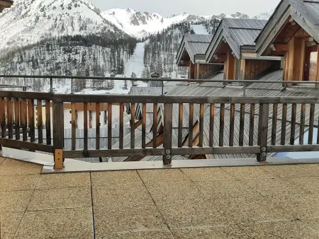 Studio 5 pers Montgenèvre, balcon sud vue pistes : photo 15