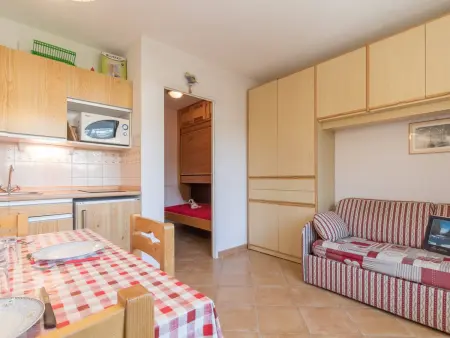 Studio Montgenèvre 3 pers, balcon sud vue Janus : photo 3