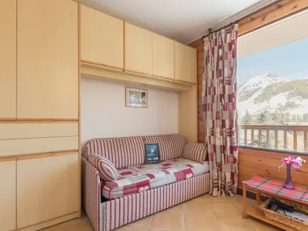 Studio Montgenèvre 3 pers, balcon sud vue Janus : photo 13