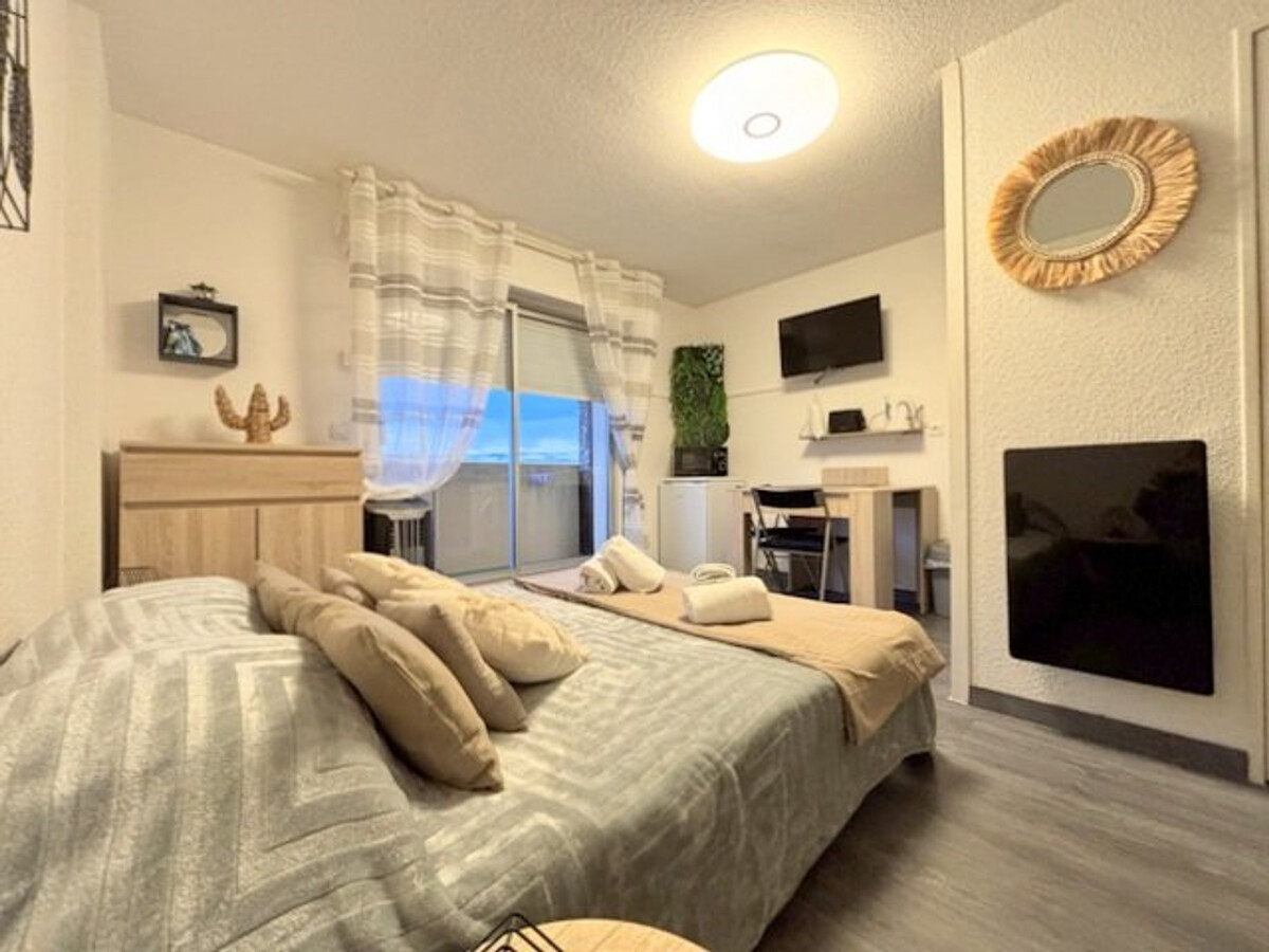 Studio plage Le Barcarès, balcon et parking privé - Photo 1