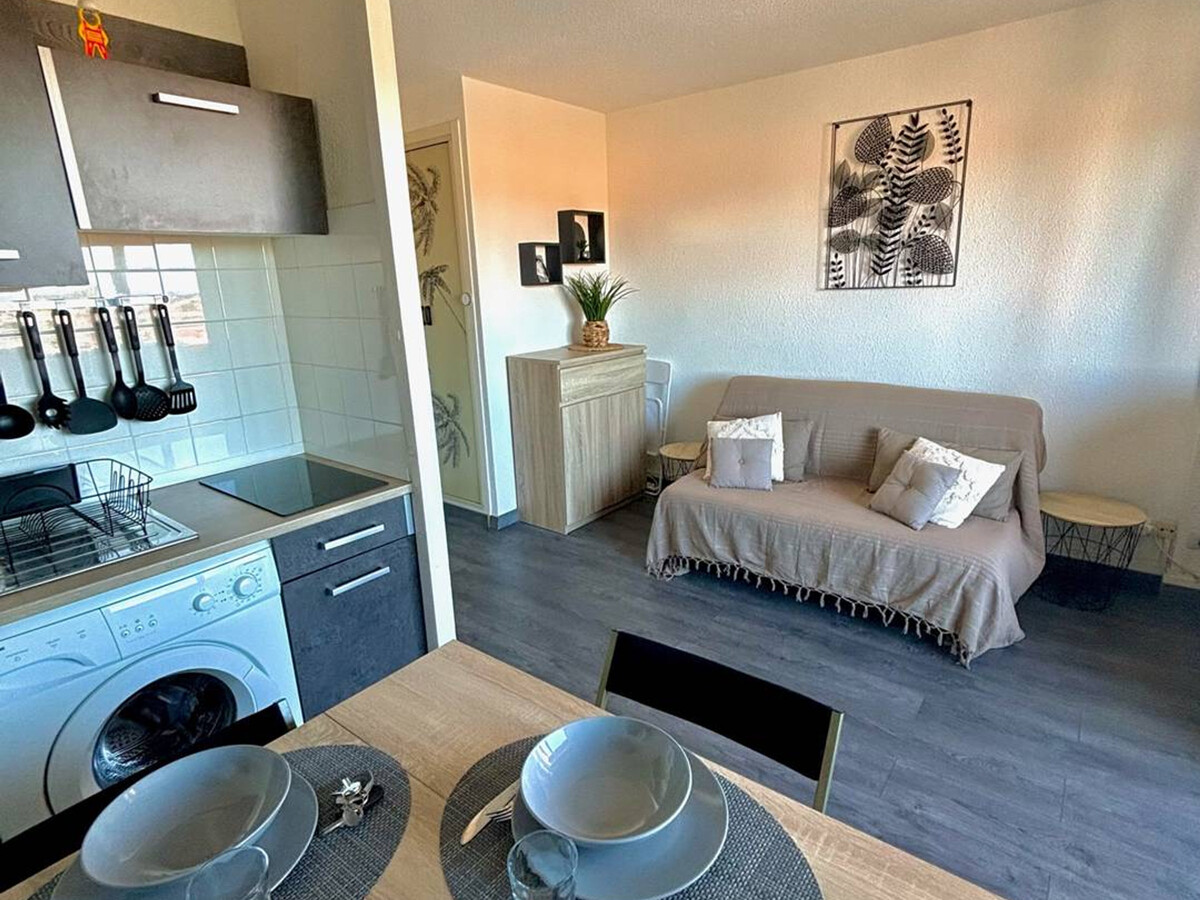 Studio plage Le Barcarès, balcon et parking privé - Photo 4