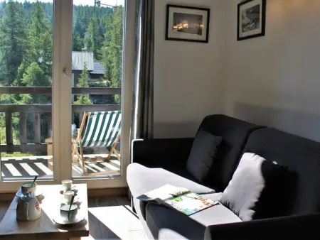 Studio rénové mezzanine 6 pers, balcon sud-est, Risoul : photo 4