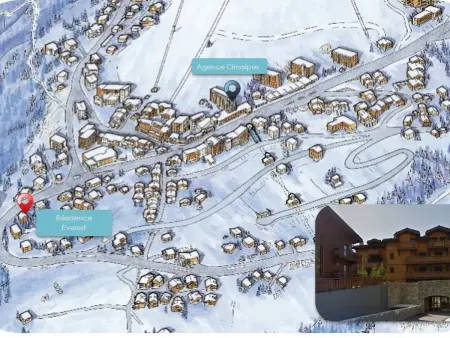 Appartement familial à Courchevel avec terrasse et parking couvert : photo 14