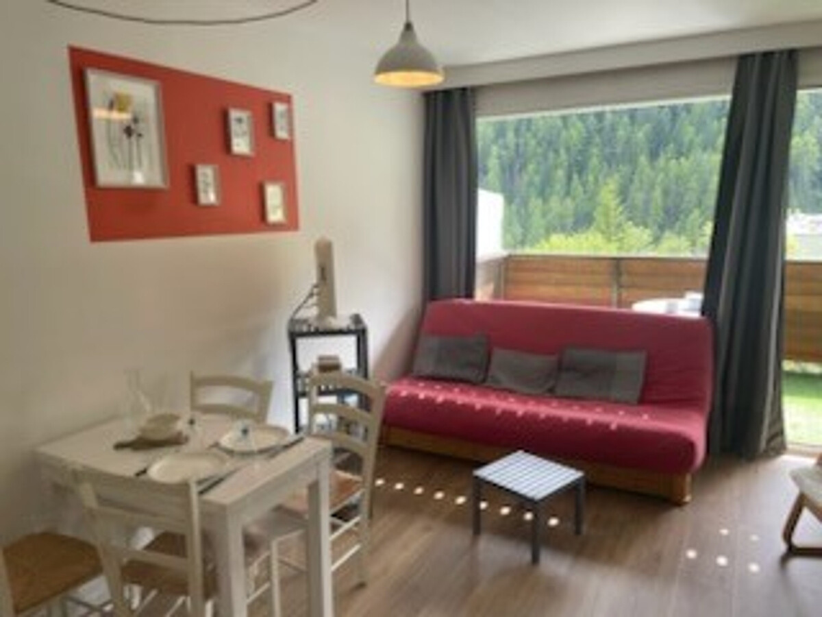Studio 4 pers Pra Loup 1600 : terrasse sud vue pistes - Photo 1