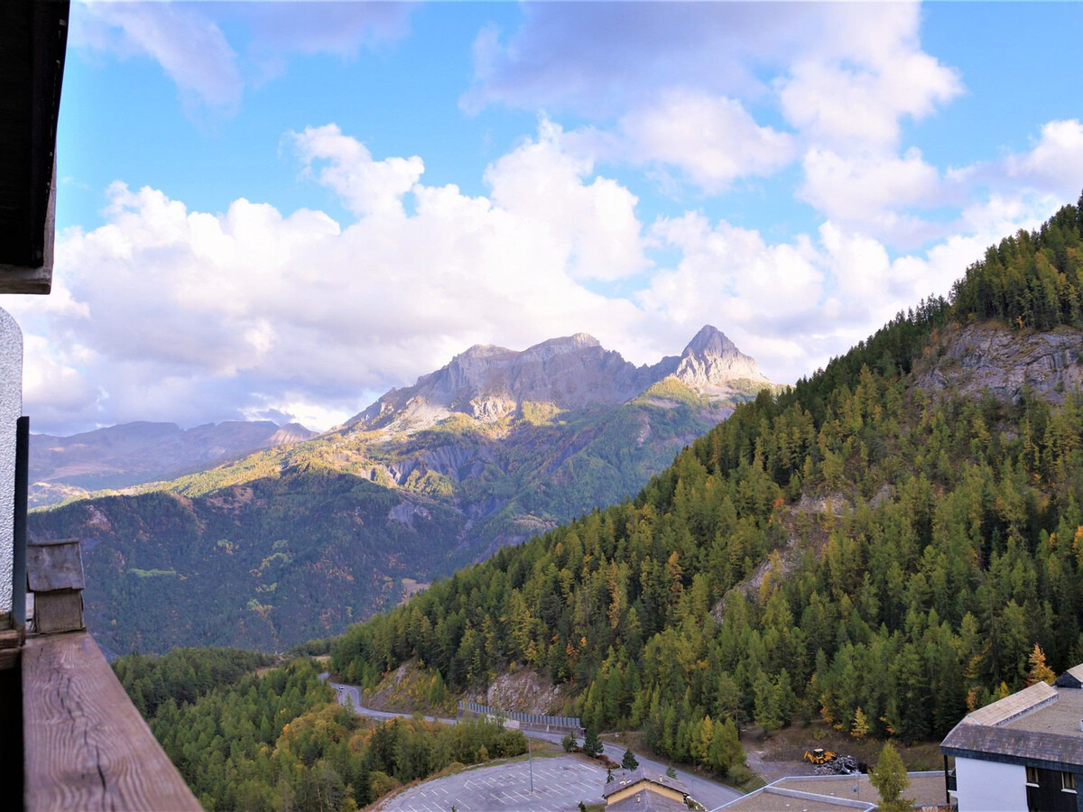 Studio 4 pers Pra Loup 1600 : terrasse sud vue pistes - Photo 7