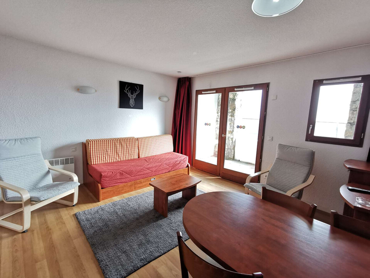 Studio cabine 4 pers. avec terrasse sud à La Mongie - Photo 1