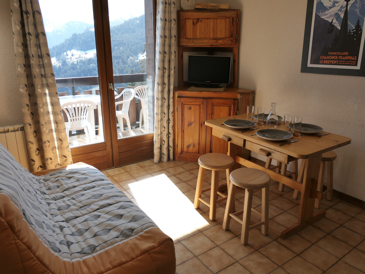 Studio 4 pers balcon vue Mont-Blanc à Saint-Gervais - Photo 1