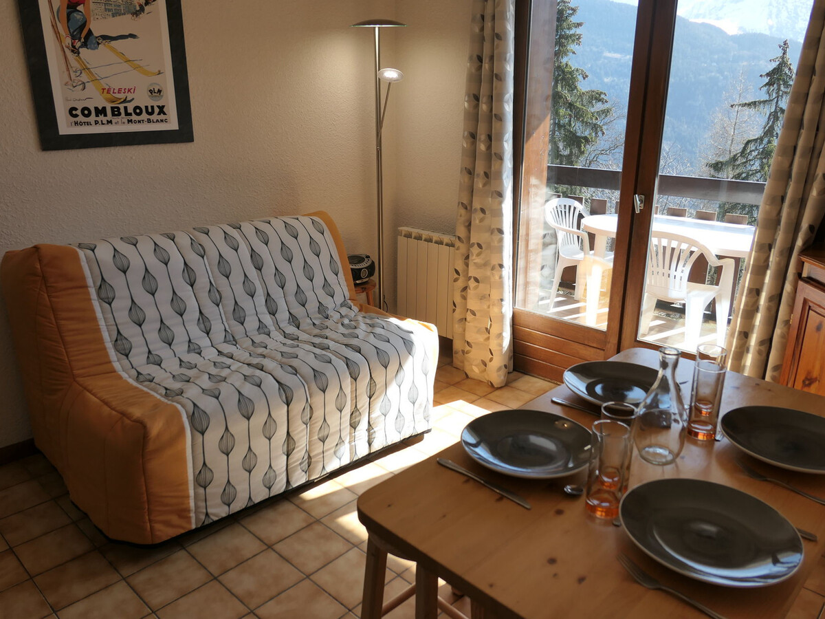 Studio 4 pers balcon vue Mont-Blanc à Saint-Gervais - Photo 3