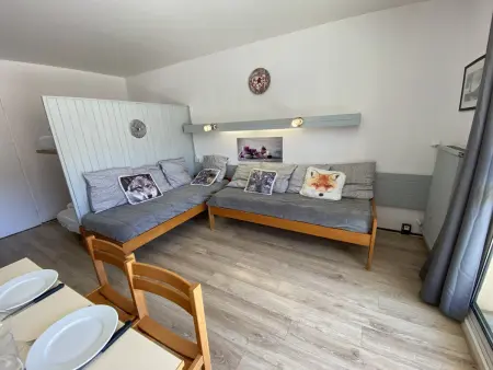 Studio rénové 4 pers, balcon, face aux pistes, commerces, animaux admis : photo 5