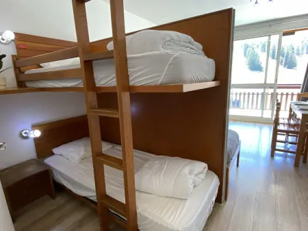 Studio rénové 4 pers, balcon, face aux pistes, commerces, animaux admis : photo 9