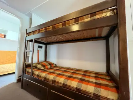 Studio cabine 6 pers. Pra-Loup, balcon sud vue pistes : photo 8