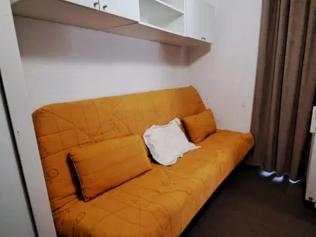 Studio cabine 6 pers. Pra-Loup, balcon sud vue pistes : photo 11