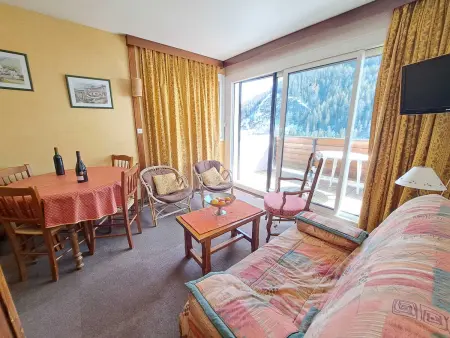Studio cabine 6 pers. Pra-Loup, balcon sud vue pistes : photo 12