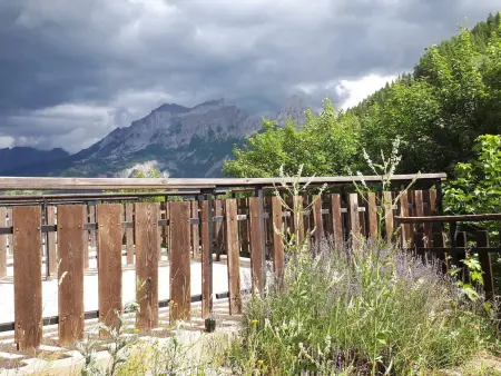 Studio cabine 6 pers. Pra-Loup, balcon sud vue pistes : photo 15
