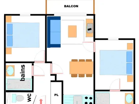 Appartement 6 pers aux Alpages, parking et piscine : photo 6