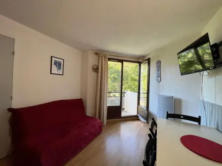 T2 Pra-Loup balcon vue montagnes, 200m télécabine : photo 4