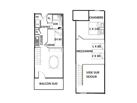Appart 2 pièces mezzanine 8 pers. Les Saisies - Photo 2