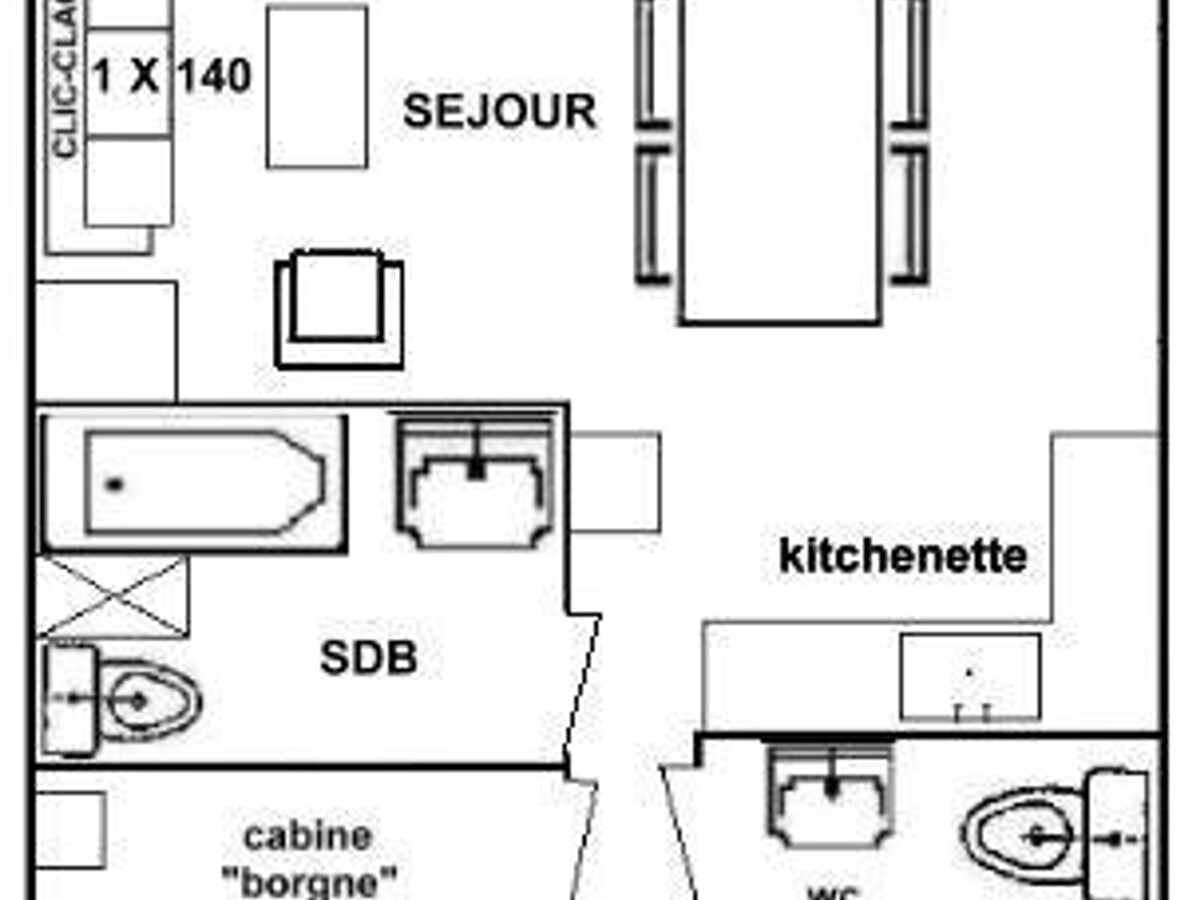 Appartement 2 pièces cabine Les Saisies, balcon sud - Photo 3