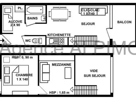 Appartement 2 pièces mezzanine aux Saisies, 6 pers. : photo 3
