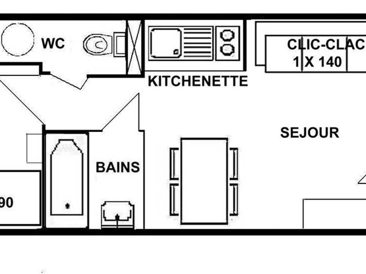 Studio alcôve 4 pers aux Saisies, balcon sud face Mont Bisanne - Photo 3