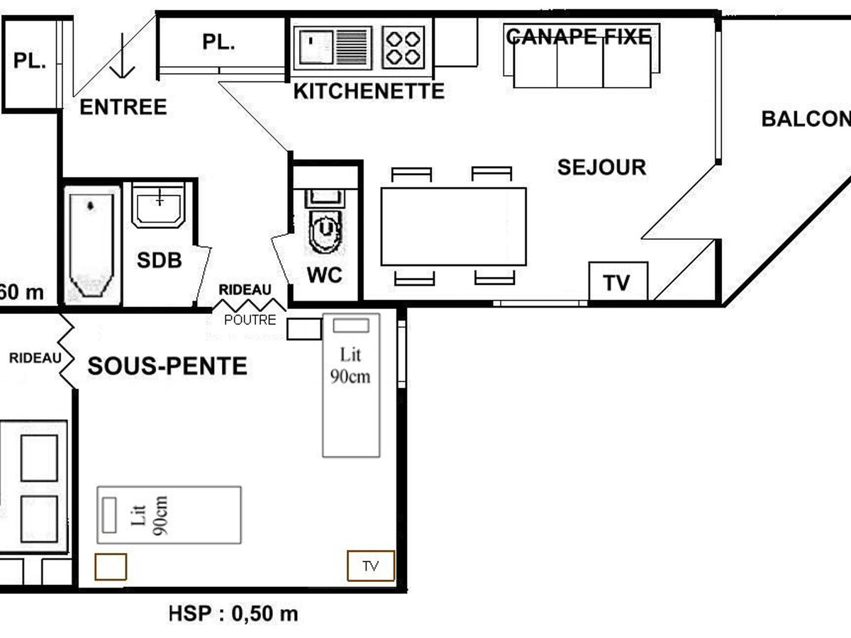Studio 4 personnes aux Saisies, balcon sud-ouest - Photo 3