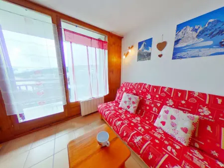 Studio cabine 4 pers Les Saisies, balcon sud proche pistes : photo 2
