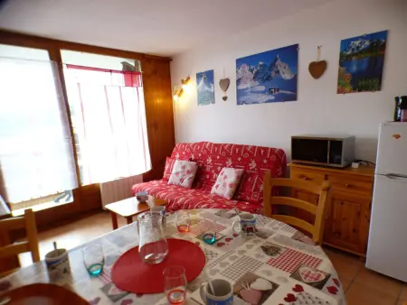 Studio cabine 4 pers Les Saisies, balcon sud proche pistes : photo 7
