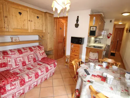 Appartement 2 pièces cabine aux Saisies, balcon sud-ouest : photo 2