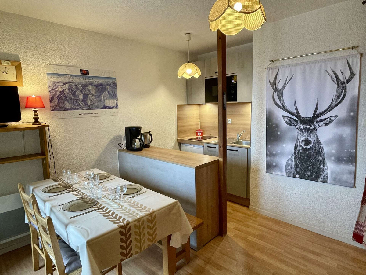 Studio cabine Les Saisies 4 personnes, balcon central - Photo 1