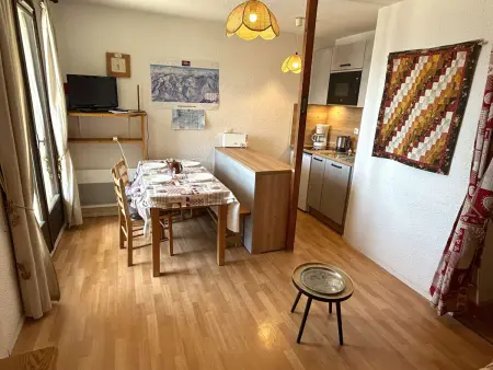 Location appartement à Les Saisies, Studio cabine Les Saisies, 4 personnes, central avec balcon