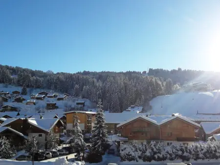 T3 duplex lumineux aux Gets, vue pistes, parking : photo 9