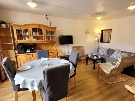 T3 duplex lumineux aux Gets, vue pistes, parking : photo 12