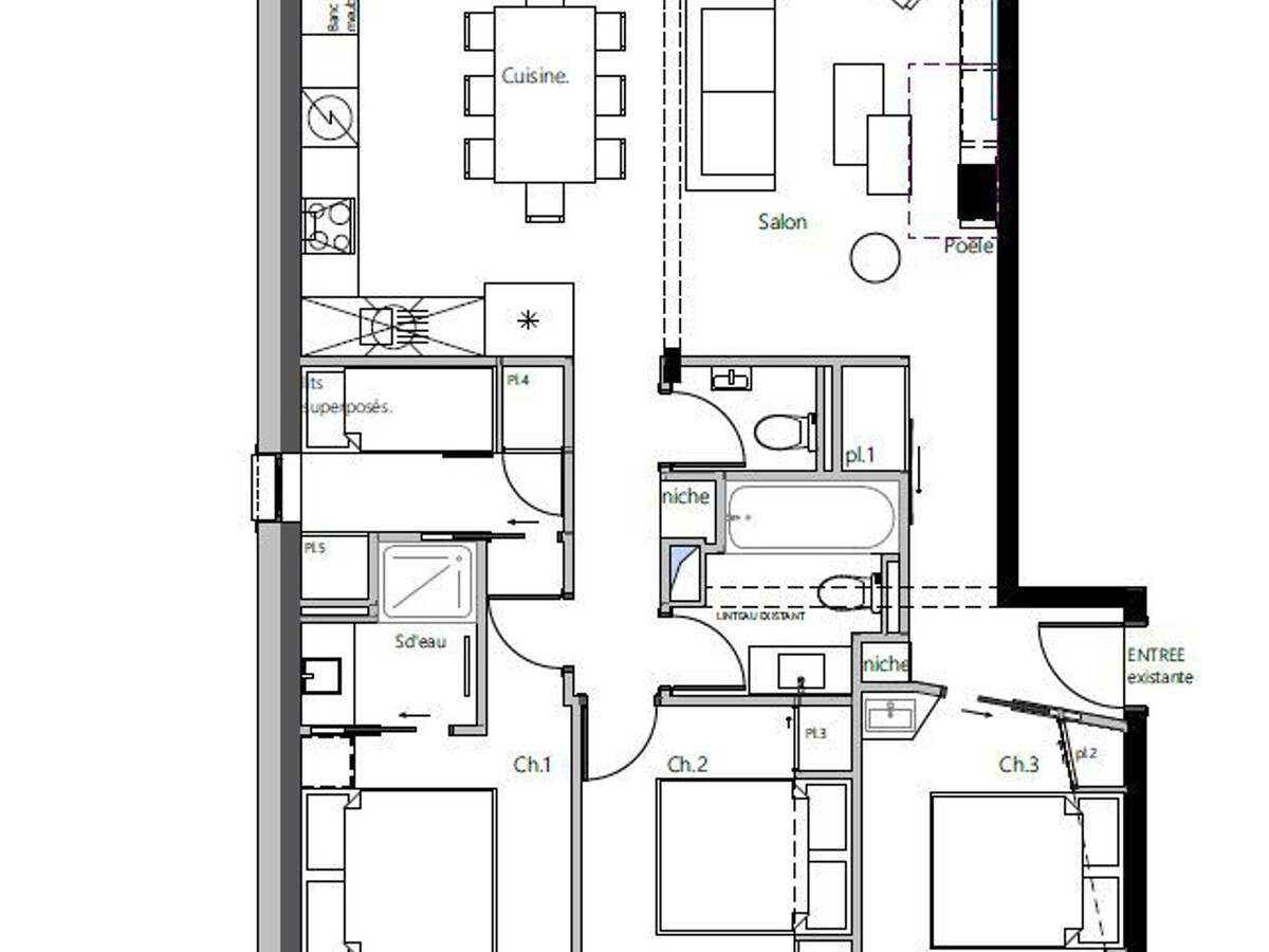 Appart 82m² ski aux pieds aux Gets - 8 pers. - Photo 13