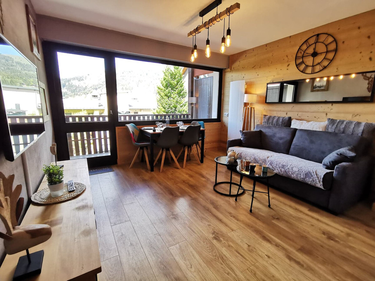 Studio cabine 30 m² aux Gets, balcon vue Mont Chéry - Photo 1