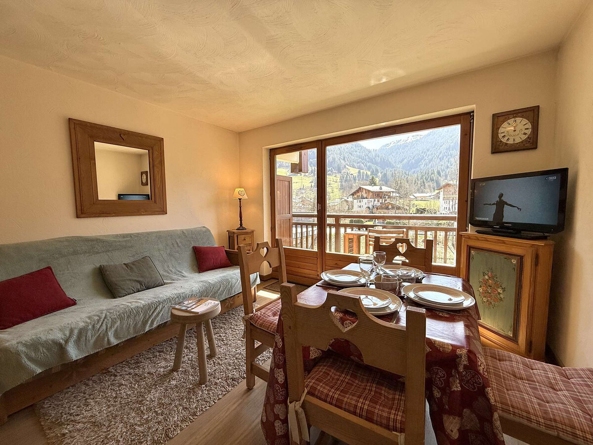 Studio cabine 4 pers à Praz-sur-Arly, parking et balcon sud - Photo 1