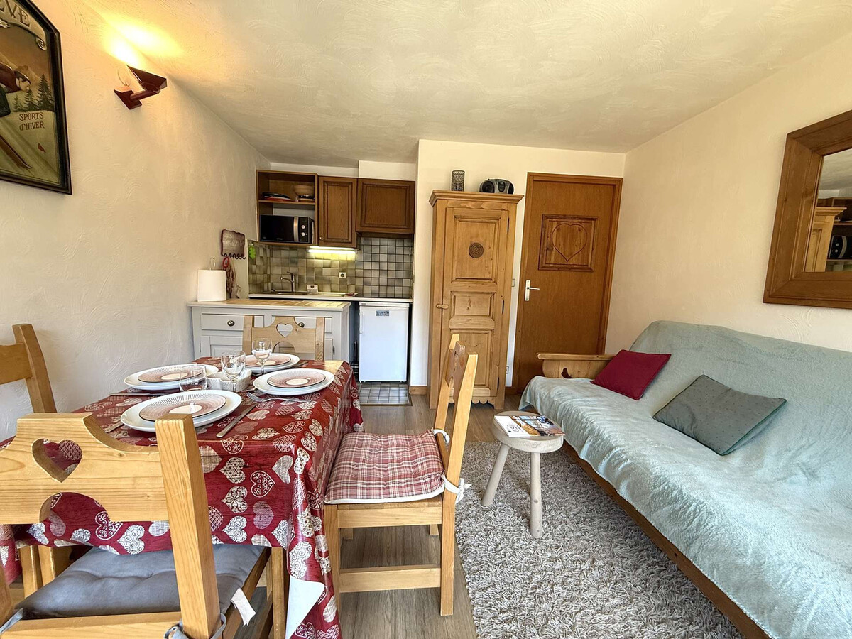 Studio cabine 4 pers à Praz-sur-Arly, parking et balcon sud - Photo 5