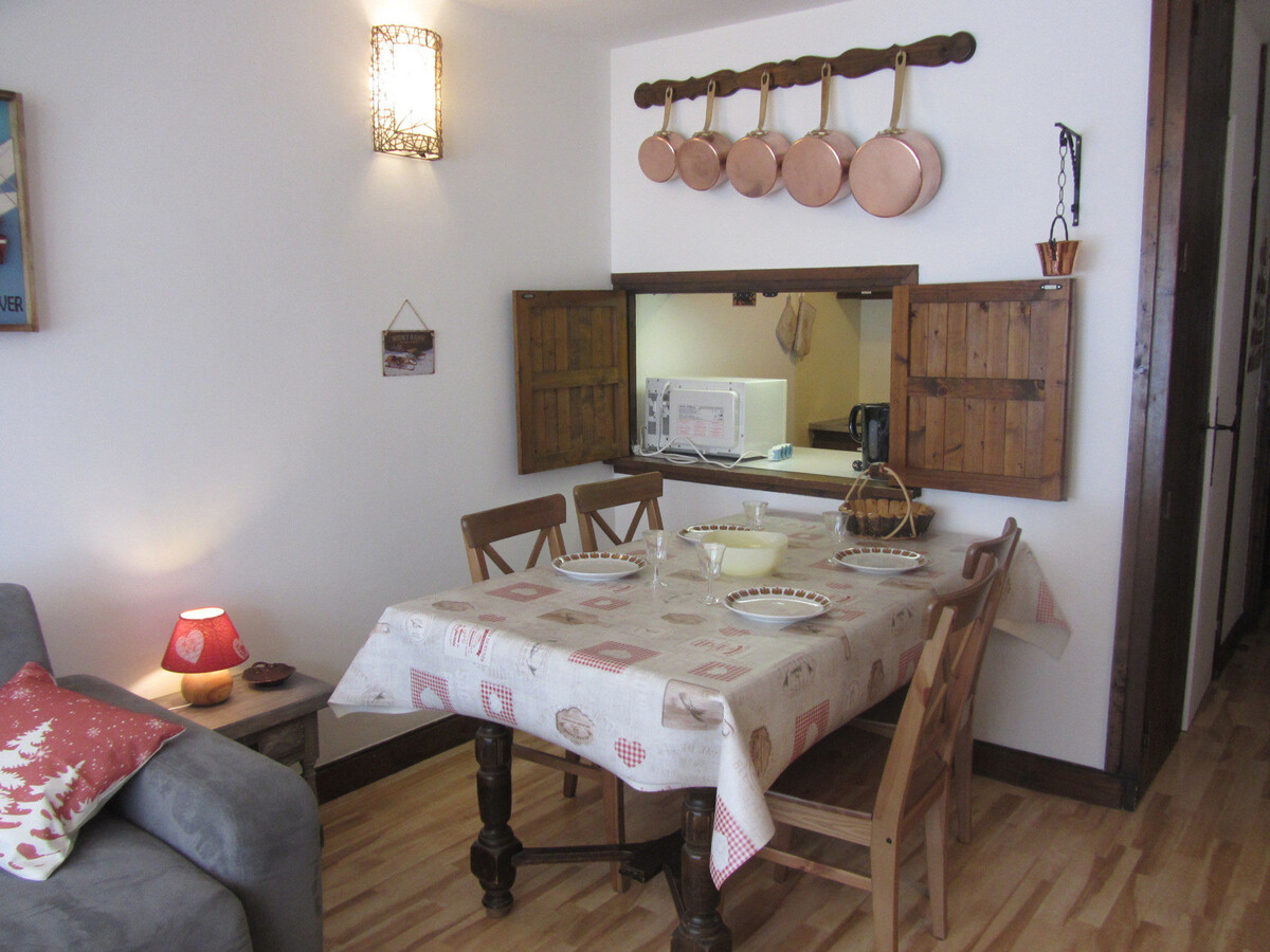 Studio 4 personnes avec terrasse montagne aux Contamines - Photo 2