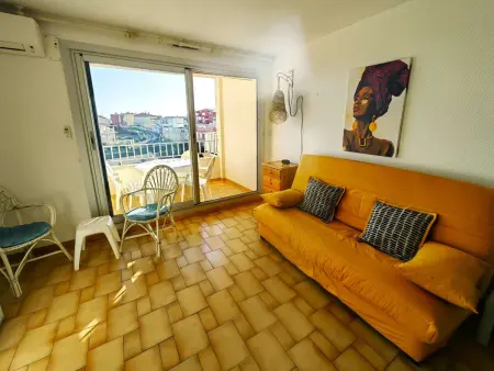 Studio climatisé vue mer avec parking privatif au Cap d'Agde : photo 3